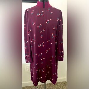 Burgundy floral dress
